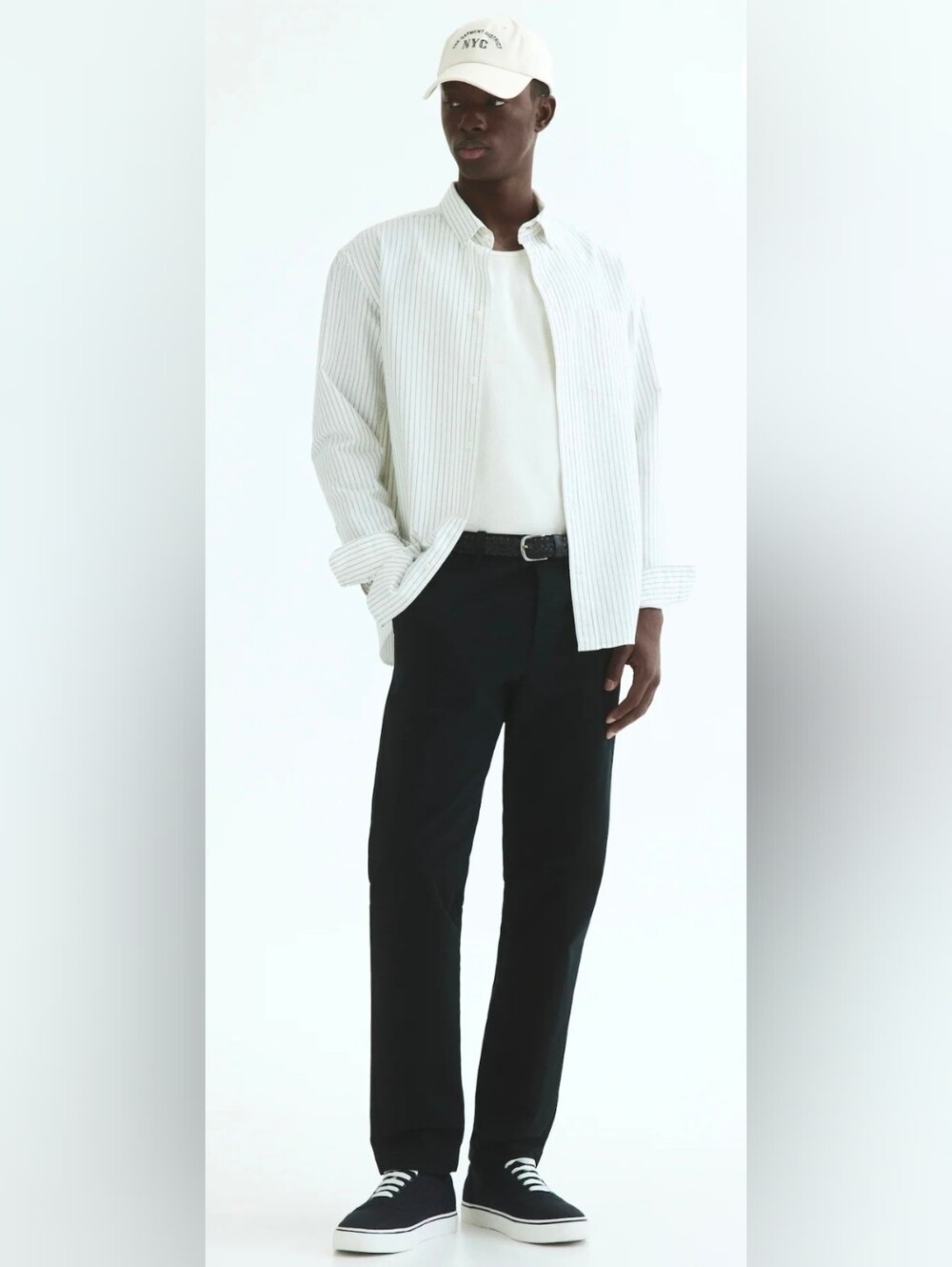 NWT H&M Men's Slim Fit Cotton Twill Pants Black 32